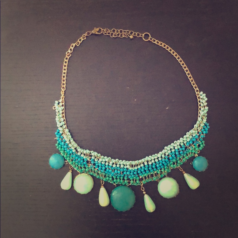 Blue and teal necklace